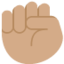 Raised Fist: Medium Skin Tone Twitter/X emoji