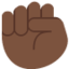Raised Fist: Dark Skin Tone Twitter/X emoji