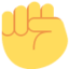 Raised fist Twitter/X emoji