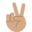 ピースサイン（中間の肌色） (Twitter)