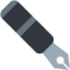 Black nib Twitter/X emoji