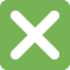 Cross mark button Twitter/X emoji
