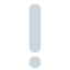 White exclamation mark Twitter/X emoji
