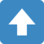 Up arrow Twitter/X emoji