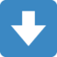 Down Arrow Twitter/X emoji