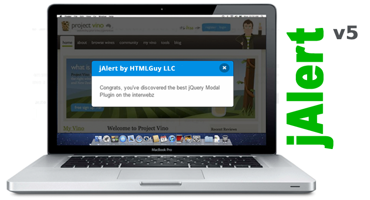 jAlert jQuery Modal Alert Popup