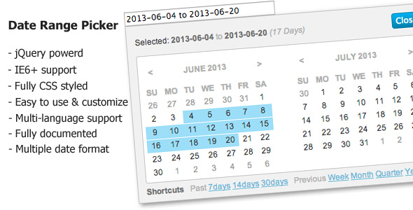 Jquery date range picker fork CDN By JsDelivr A Free Fast And 