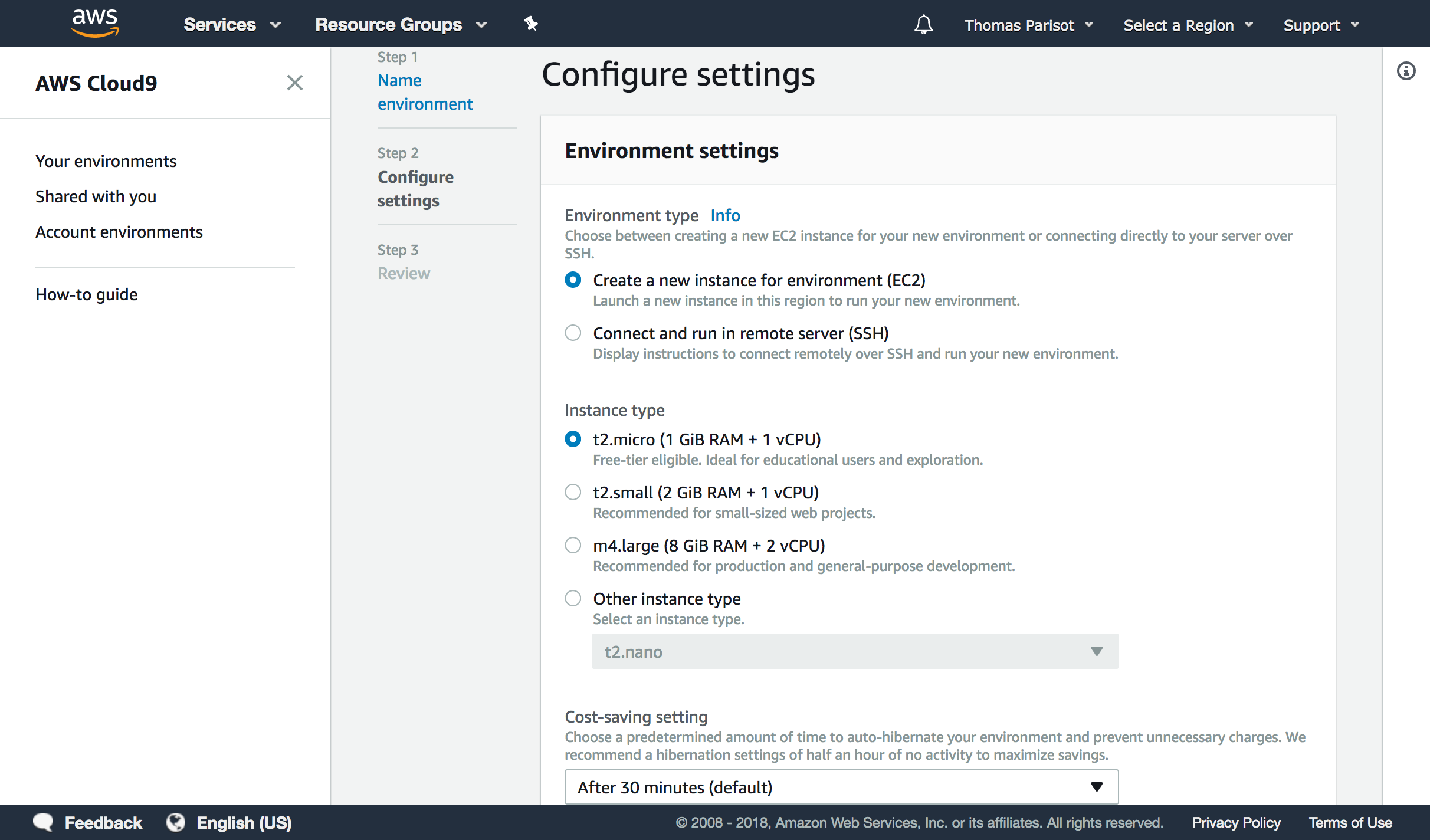 cloud9 configuration