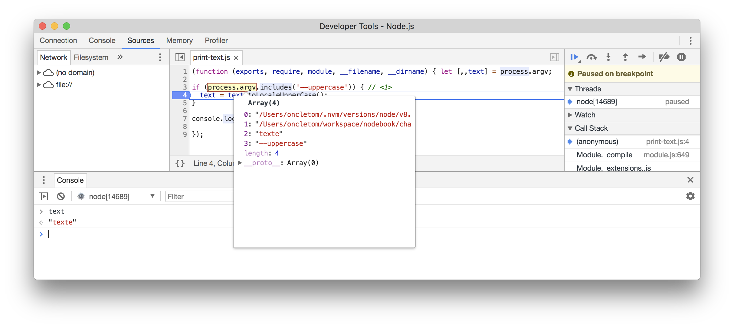 inspector breakpoint in