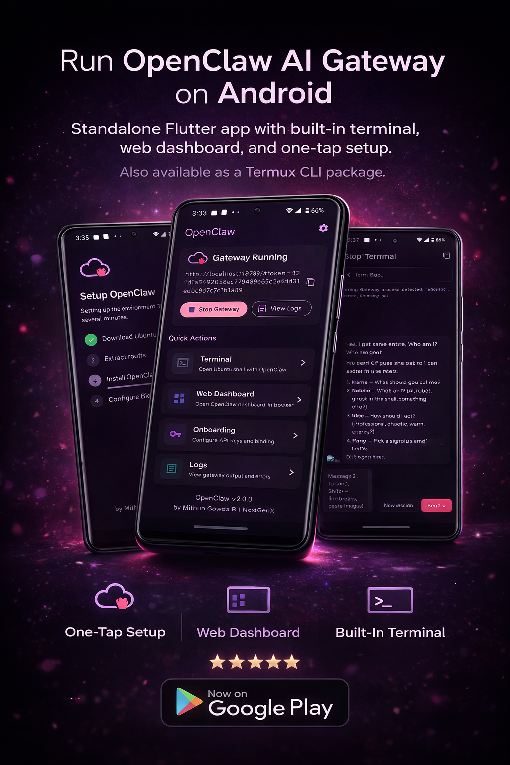 OpenClaw App Mockup