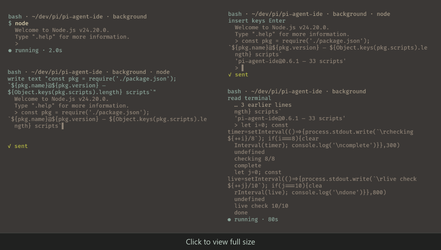 Running and interacting with a persistent terminal session