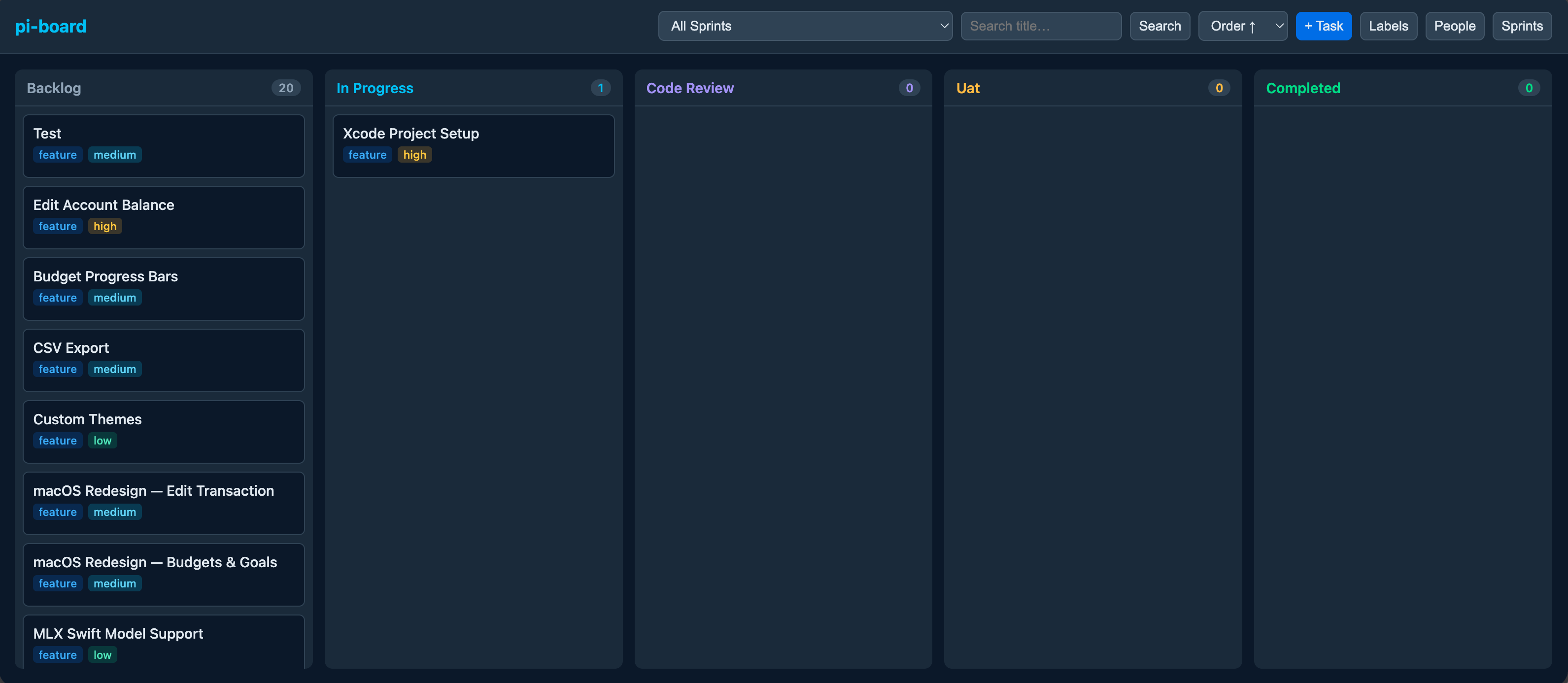 pi-board screenshot
