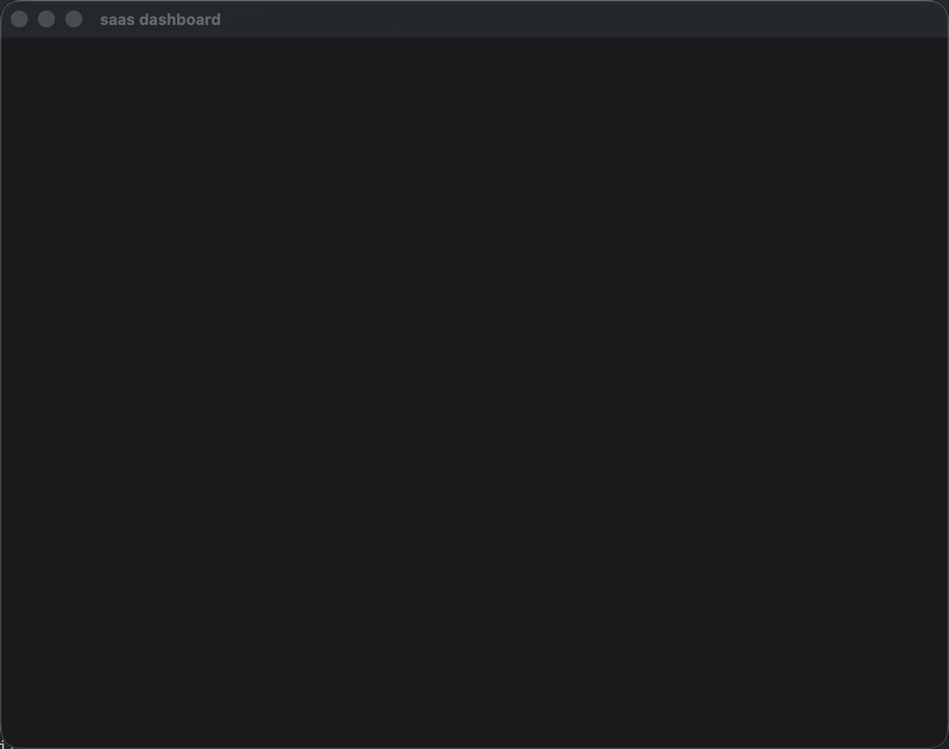 SaaS dashboard with metric cards and Chart.js