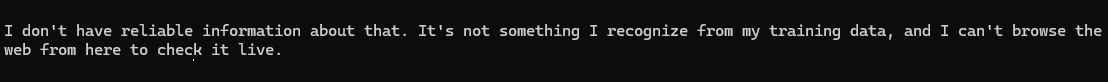 An agent replying that it has no ability to access the internet