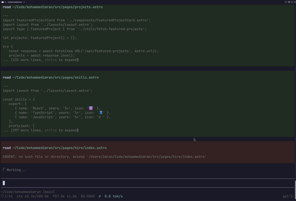 Animated preview of pi-observability