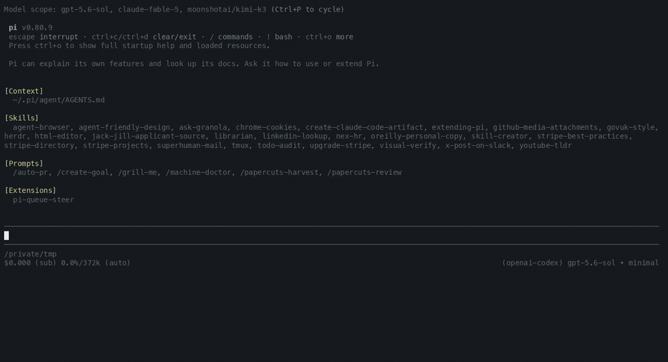 Looping demonstration of steering and follow-up queues while Pi continues working