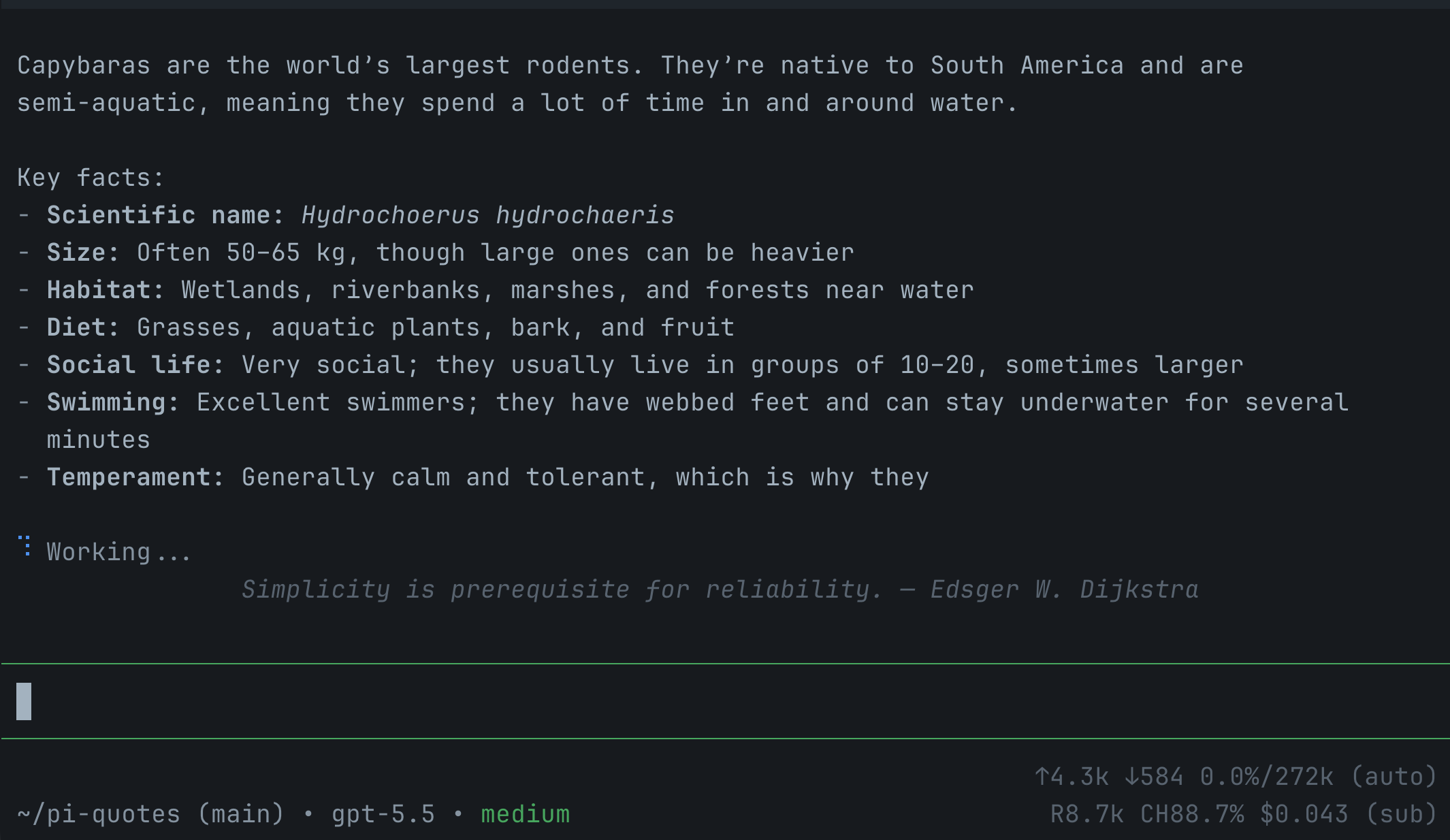 pi-quotes multiline mode