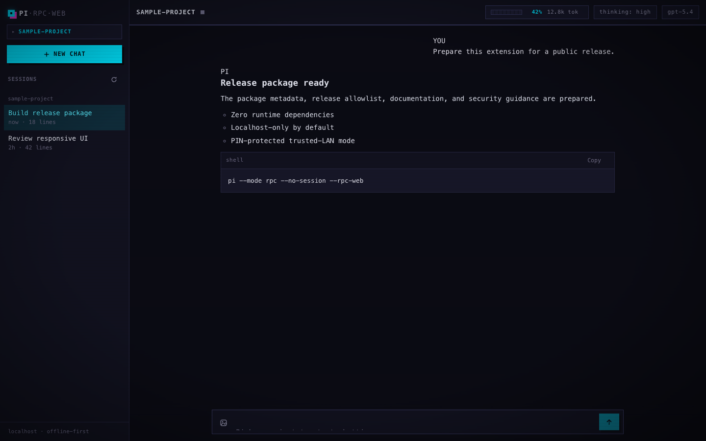 pi-rpc-web browser interface
