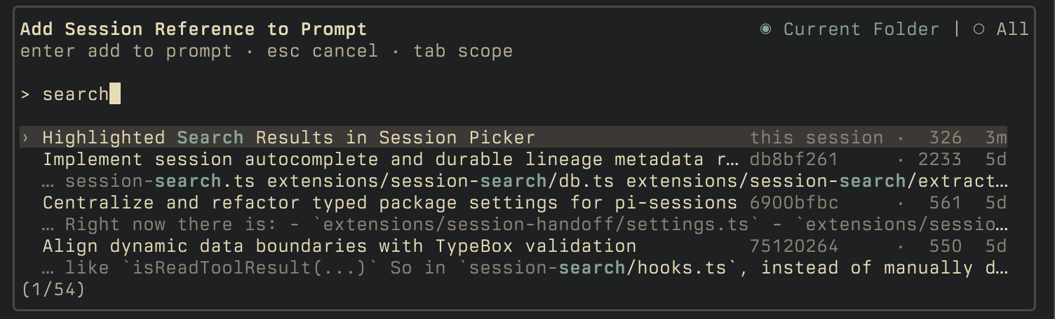 session picker