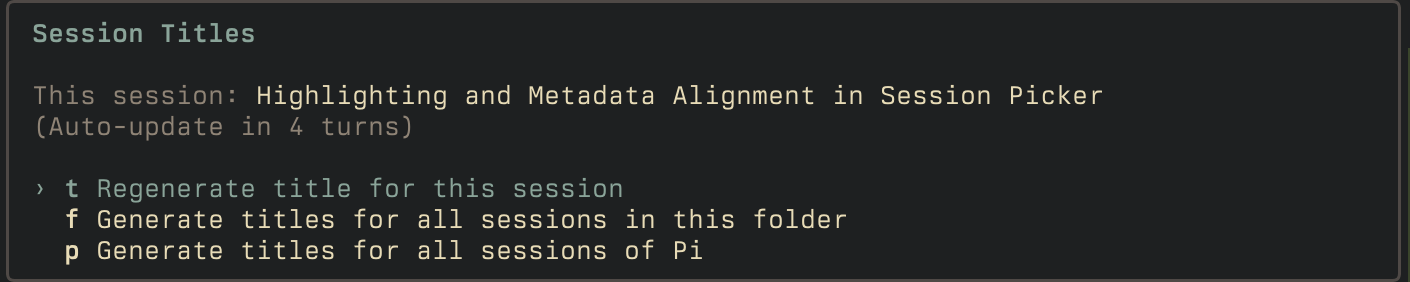 session title window