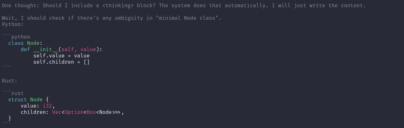 Thinking block rendering 1