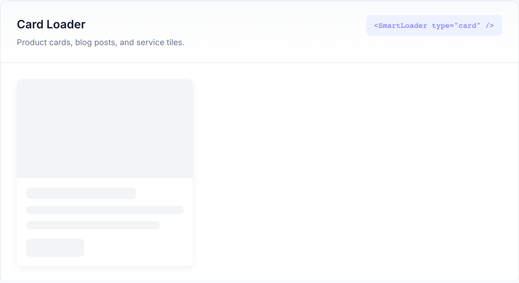 React skeleton loader overview — card, table, dashboard, profile, list, and text shimmer loaders