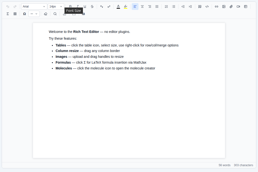 react_typescript_editor toolbar and editing area