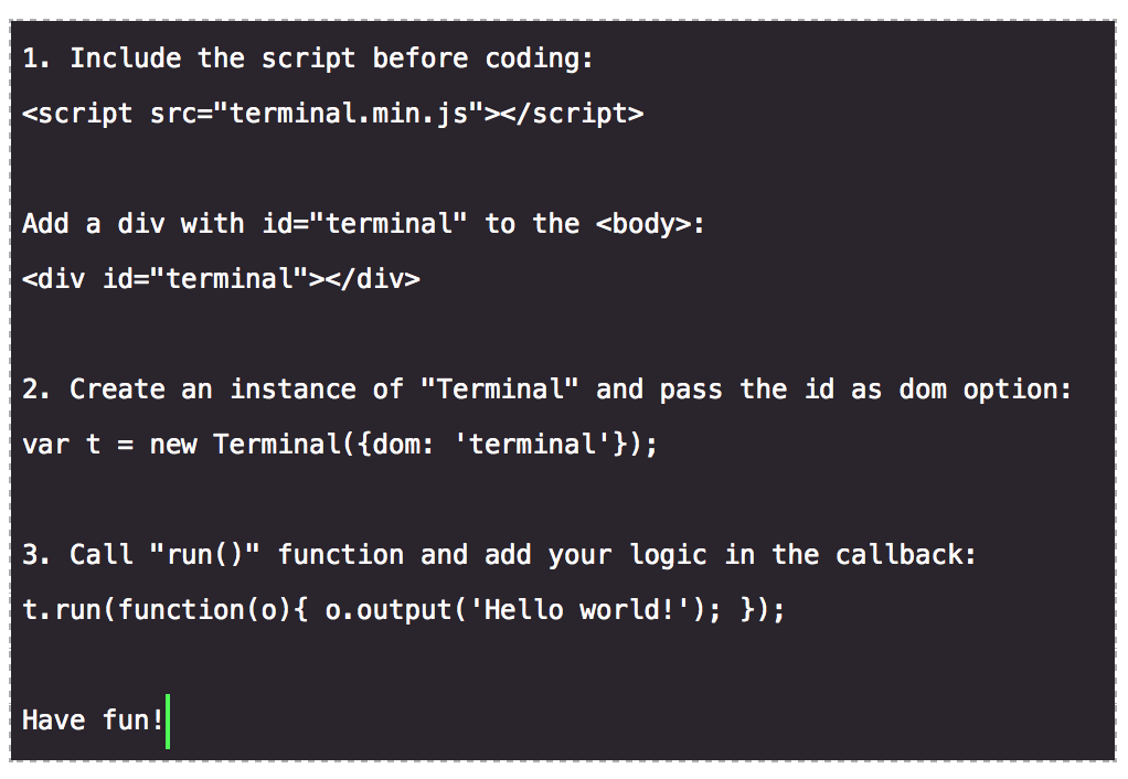 terminal-js CDN by jsDelivr - A free, fast, and reliable Open Source CDN