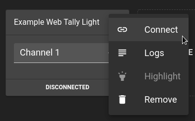 Button labeled "Connect"