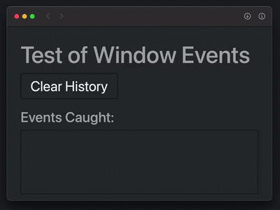 Test of Window Events