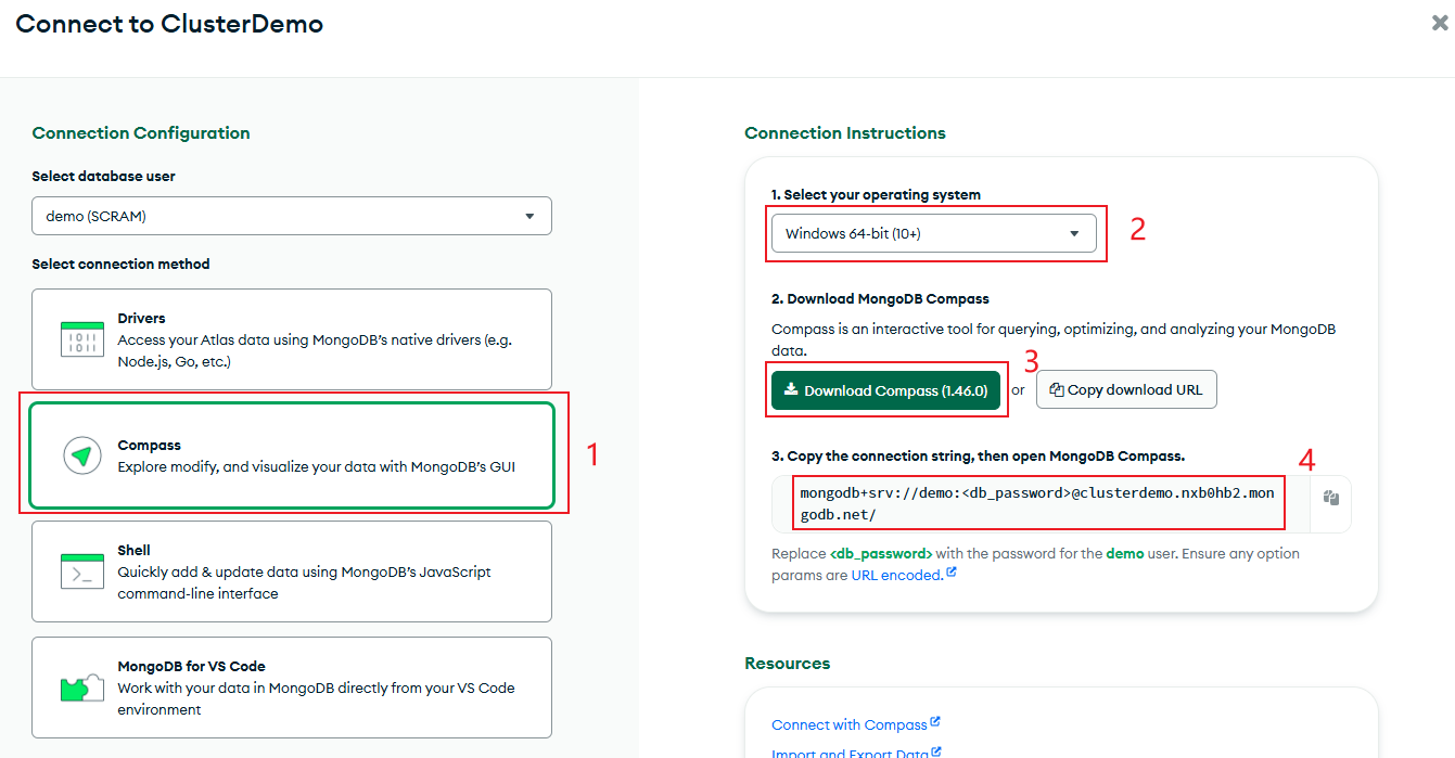 添加数据库用户