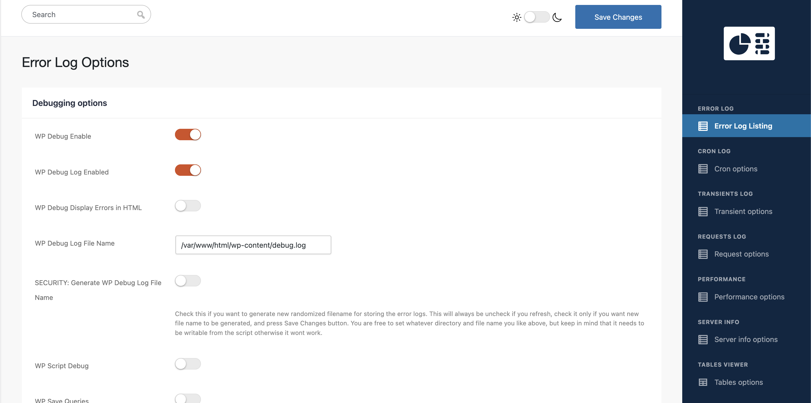 Cron Job Manager — complete view of all WordPress scheduled events with next-run time, recurrence, arguments, and inline run/delete actions.