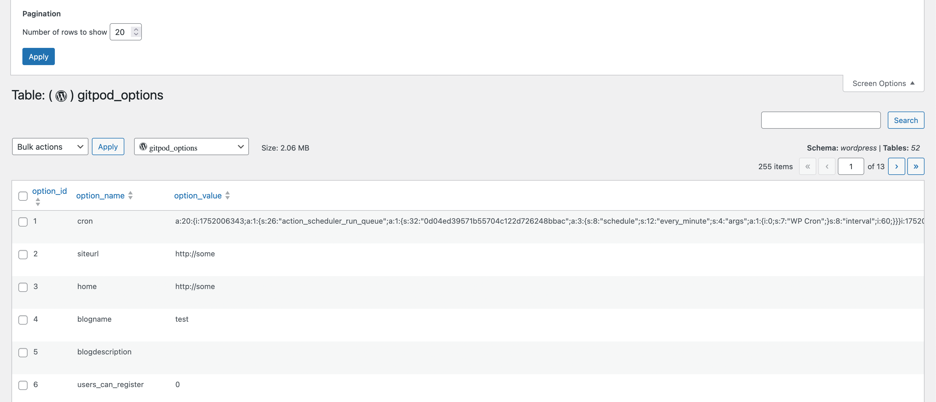 **Table manager** - Built-in is very powerful SQL table manager.
