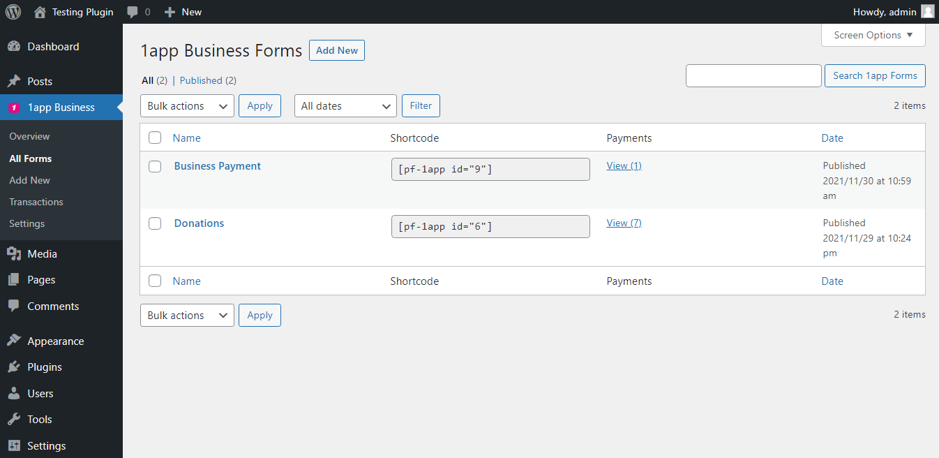 The screenshot-3 is the Forms page where you have all your existing forms and a button to ADD NEW