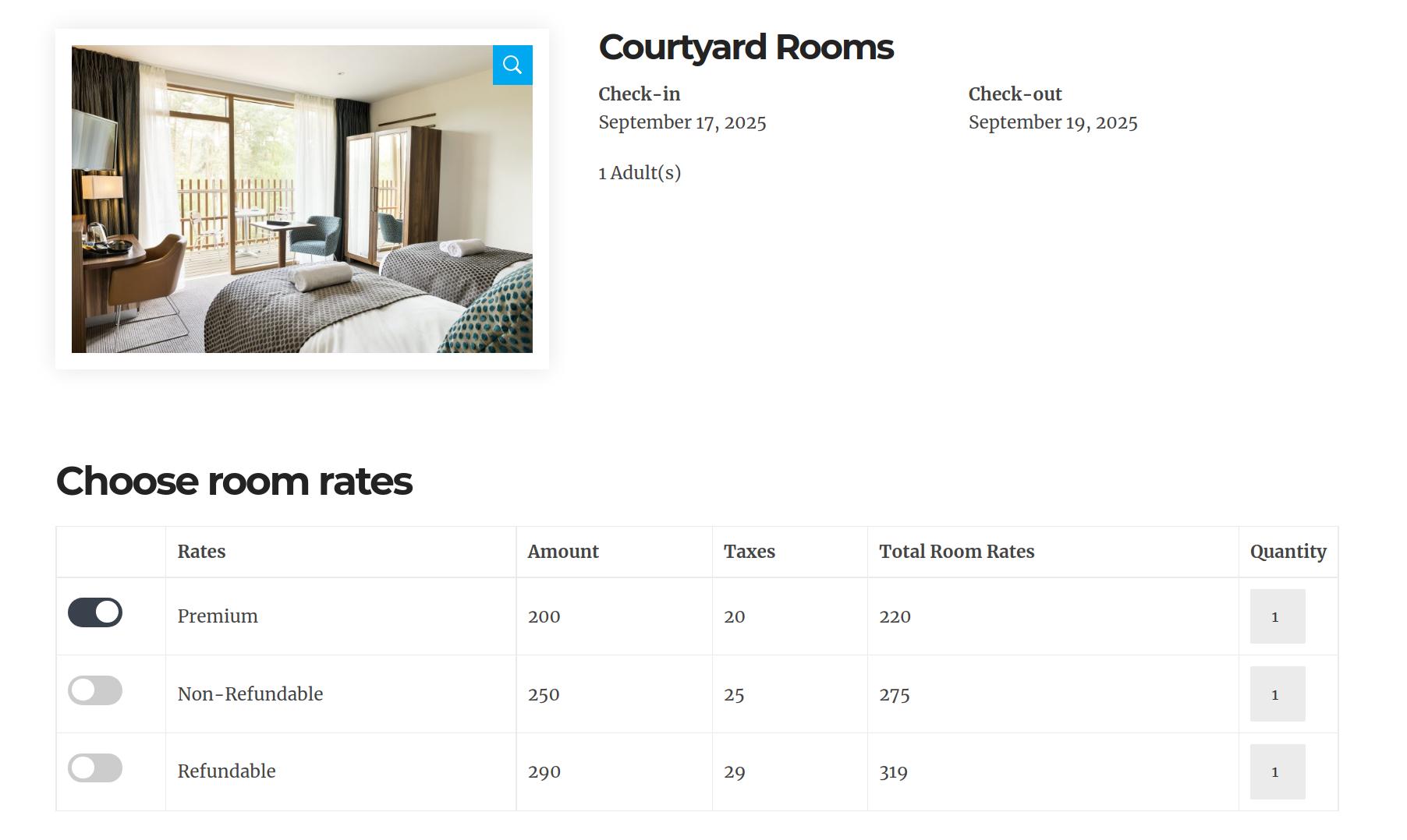 Select rates
