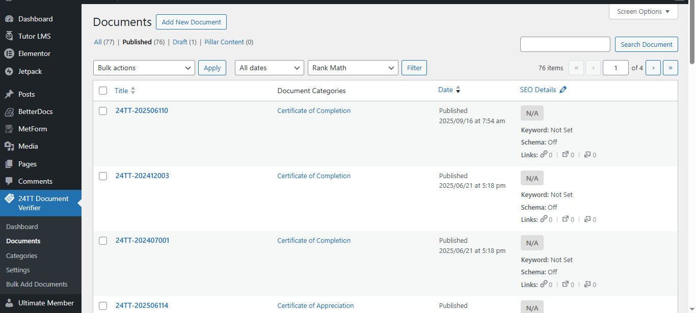 **Bulk Add Tool:** Massively accelerate your workflow by uploading multiple documents at once with auto-expanding data rows.