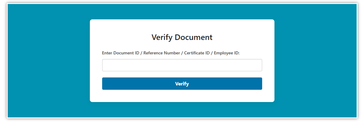 **Secure Error Handling:** Clear, professional "Document Not Found" messages when an invalid or restricted ID is searched.