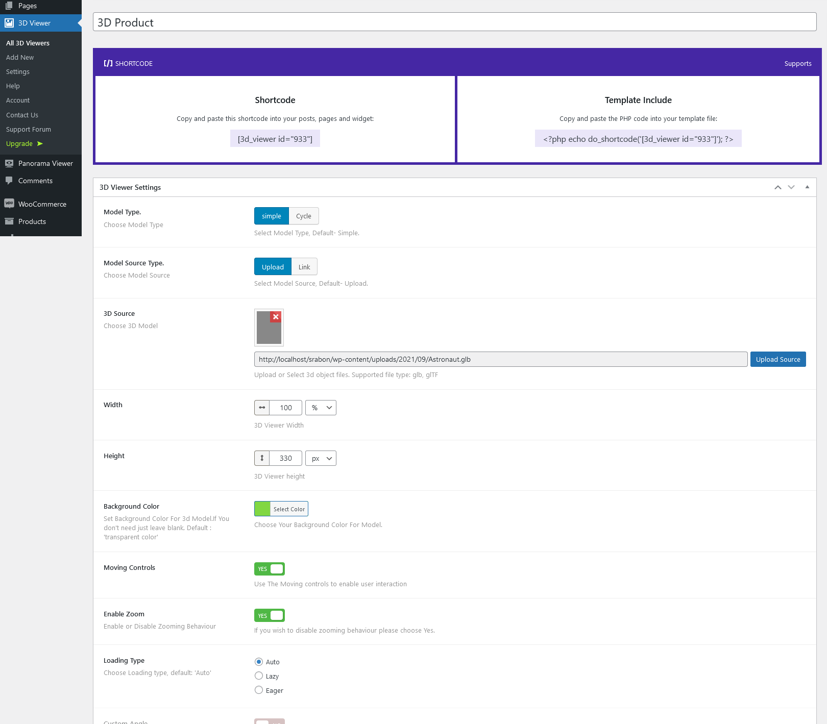 configuration & Shortcode Generator