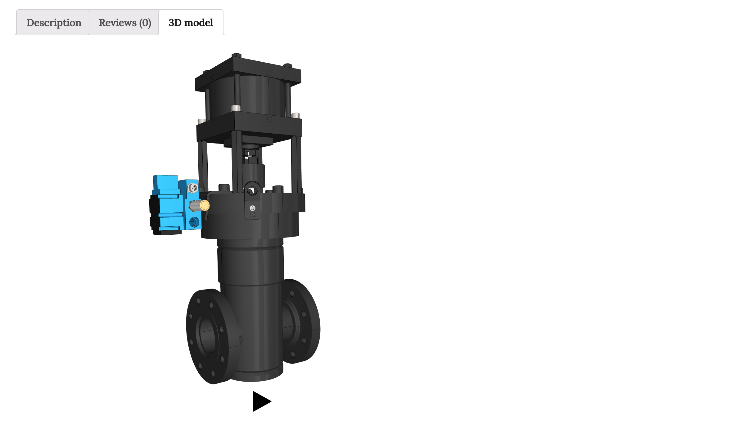 3D model embedded in Product Tab.