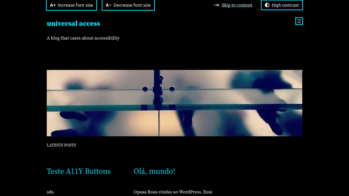 High contrast mode activated;