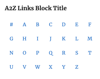 A2Z Links block output with counts disabled