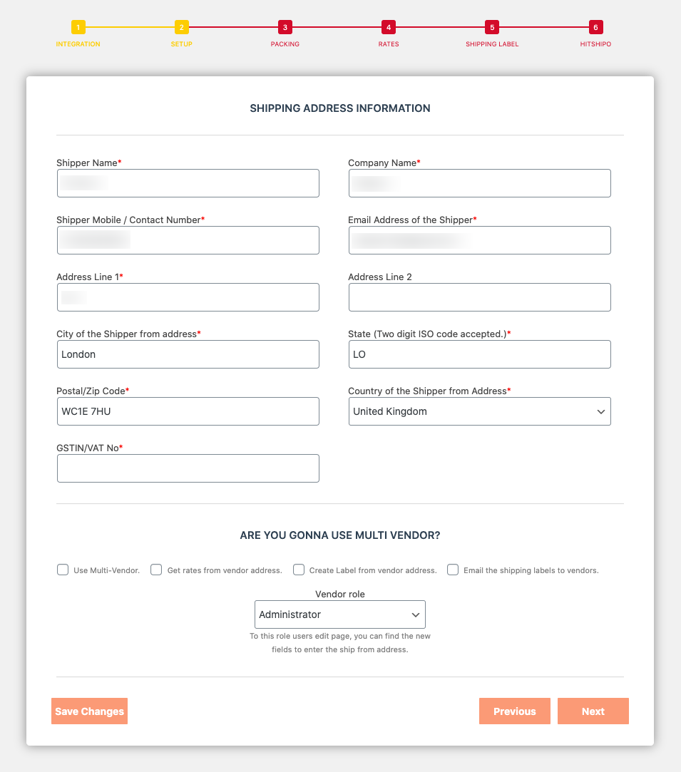 Order page where you can easily get labels.