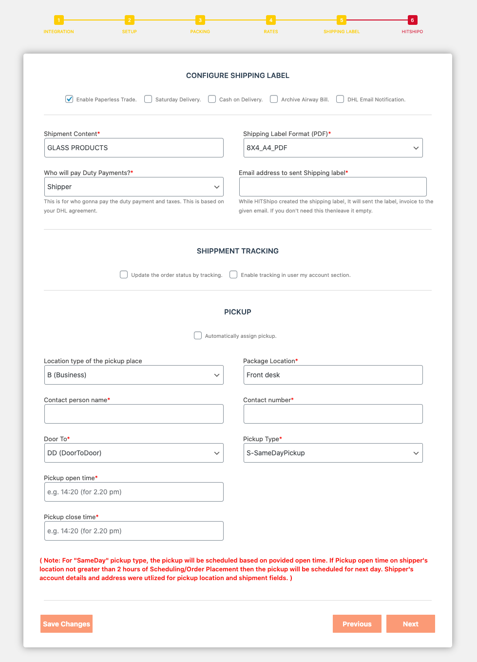 Create shiping label screen in edit order page. This is for manual usage.