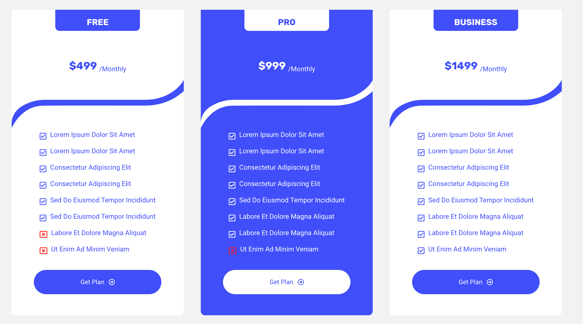 Advanced Pricing Table