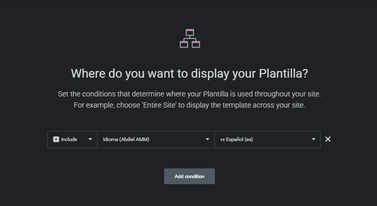 Elementor display conditions\
