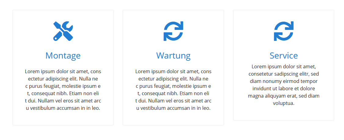 "About our Service" on site default layout