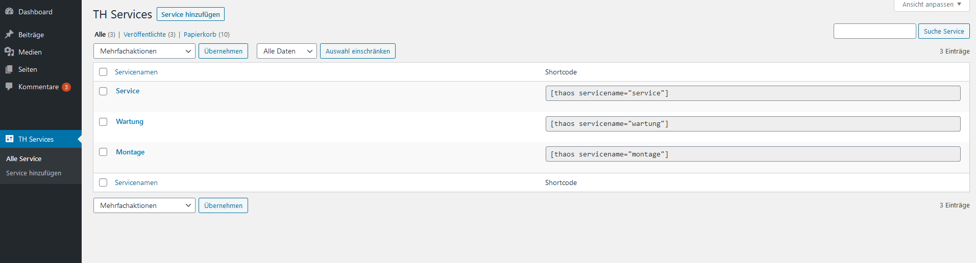Admin Page - Overview