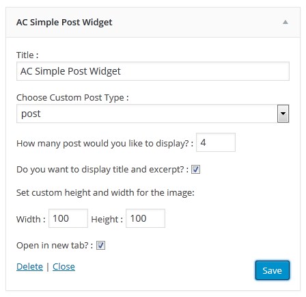 A preview of the plugin displaying as a widget