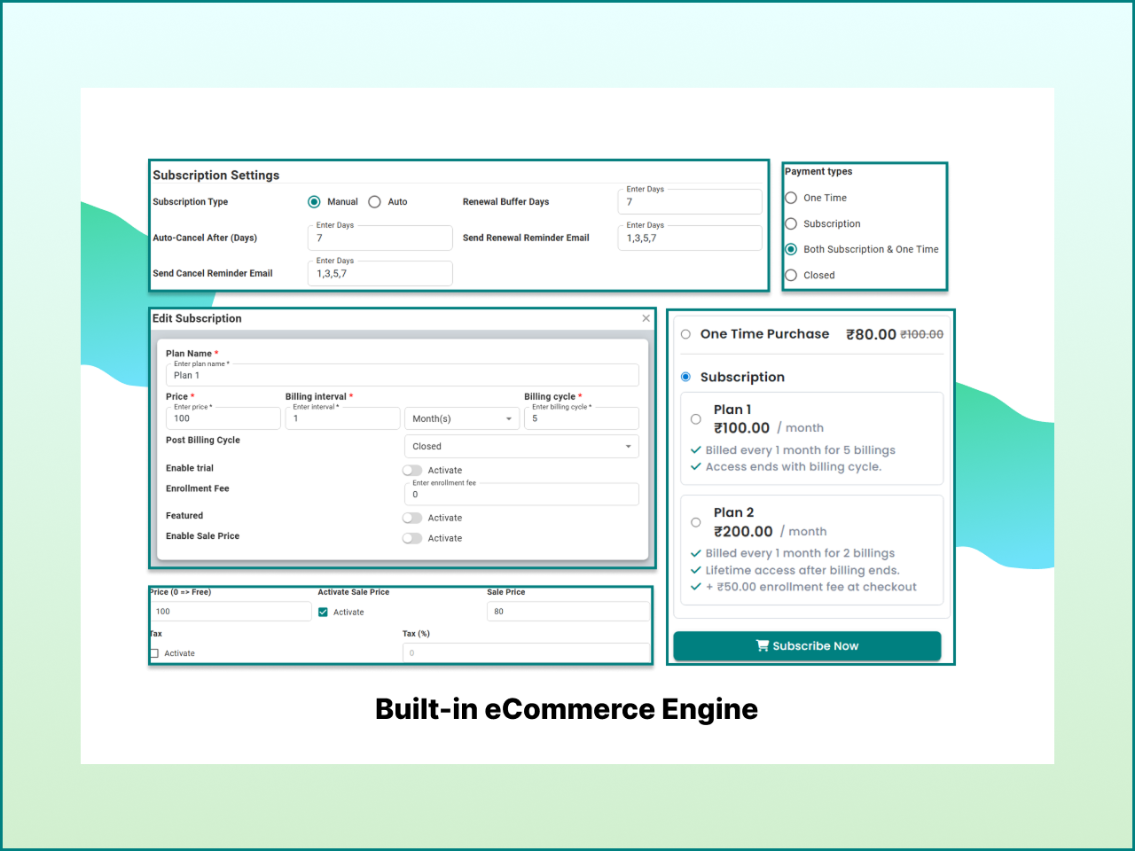 Lessons, Quizzes, and Assignments