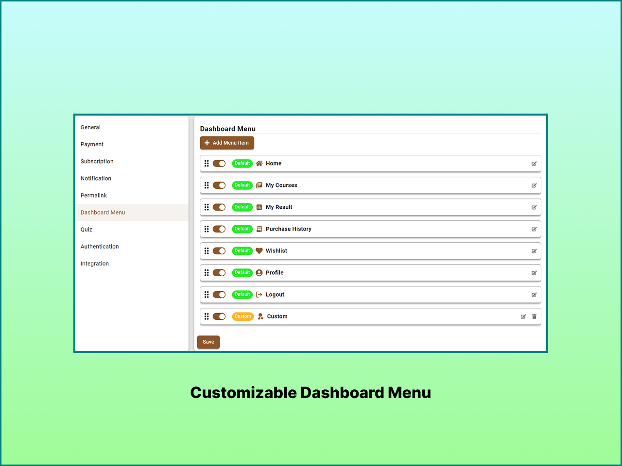 Student Dashboard result section